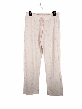 Aqua Lounge Pink Star Print Cozy Pajama Lounge Pants Size M